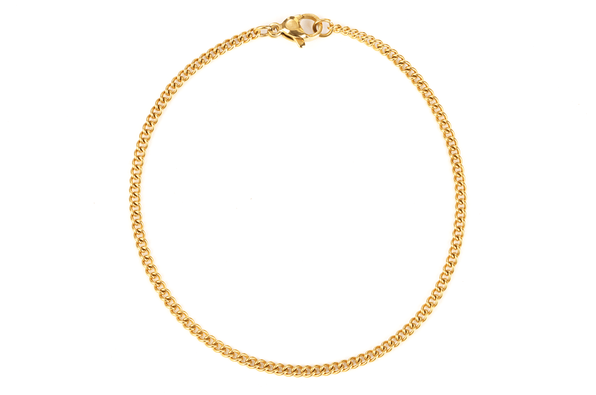 צמיד זהב לגבר קונל עם חוליות מעוגלות בעיצוב קלאסי ועמיד מפלדת אל-חלד