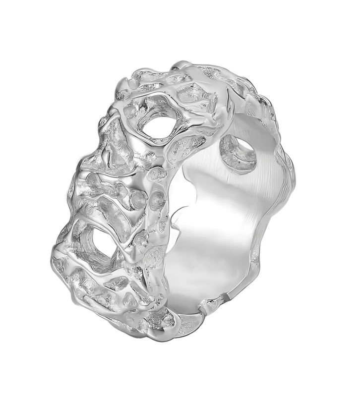 טבעת כסף לגבר מפלדת אל חלד. עיצוב ייחודי שישדרג כל לוק